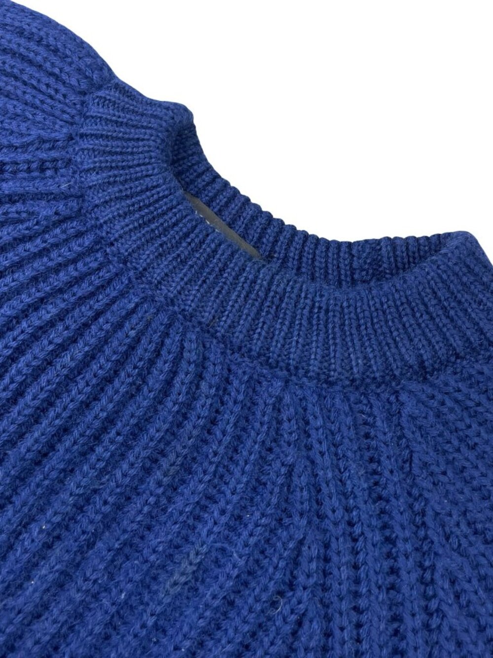 VTG Robert Mackie Men's 100% Wool Fisherman Cable-Knit Sweater Blue • Size 38
